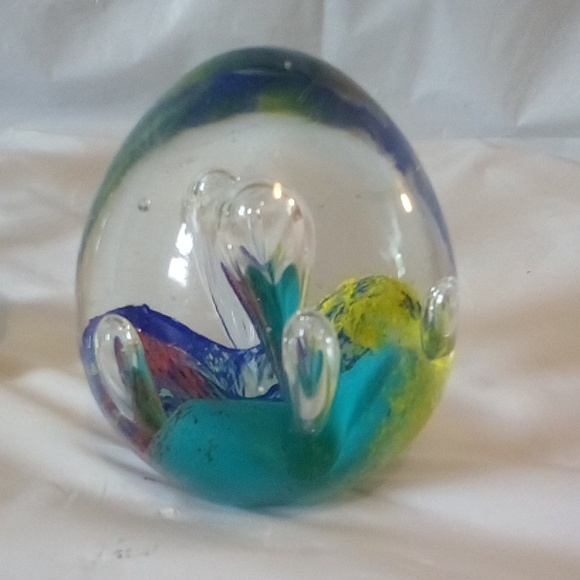 Glass nautical paperweights vintage shells, anemone, sea grass & reef - Picture 5 of 8